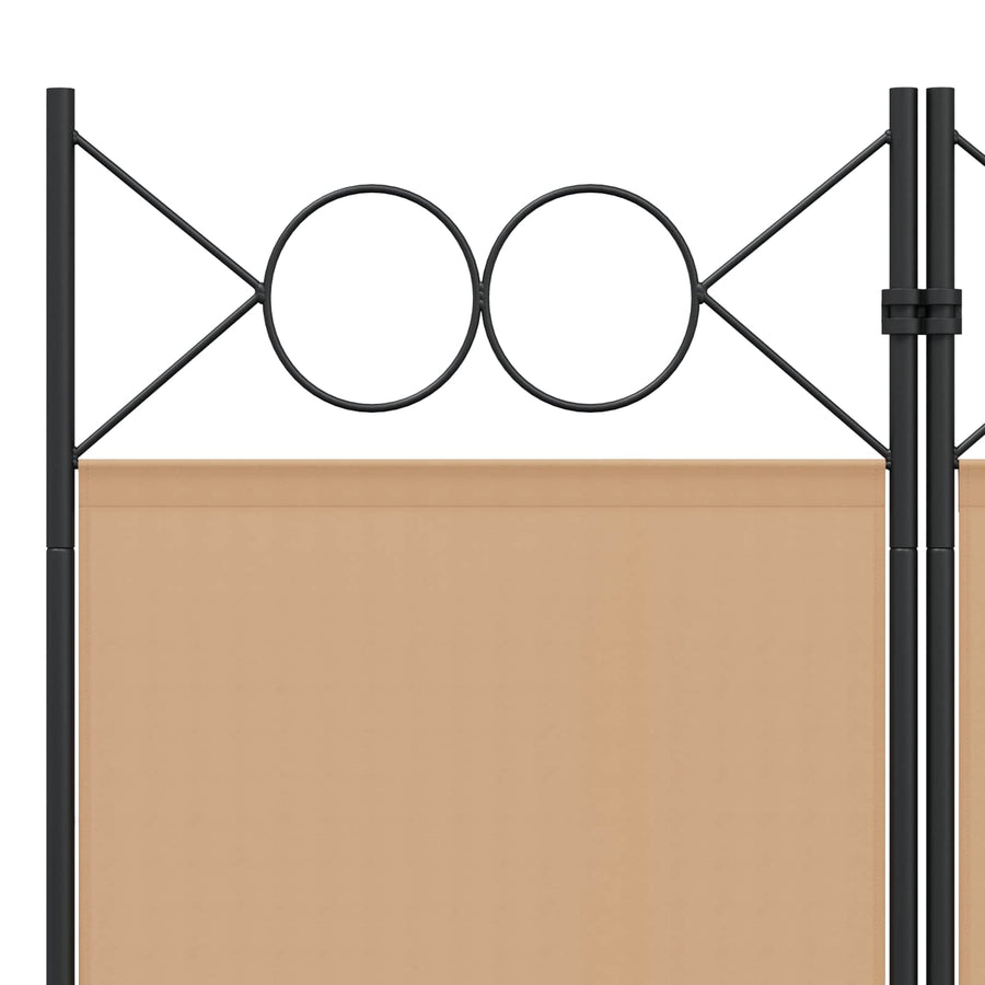 3-Panel Room Divider Beige 120 x 180 cm Stof