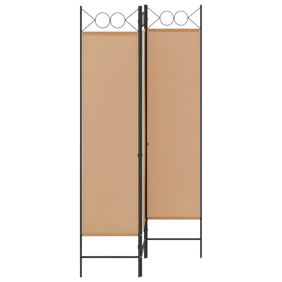 3-Panel Room Divider Beige 120 x 180 cm Stof