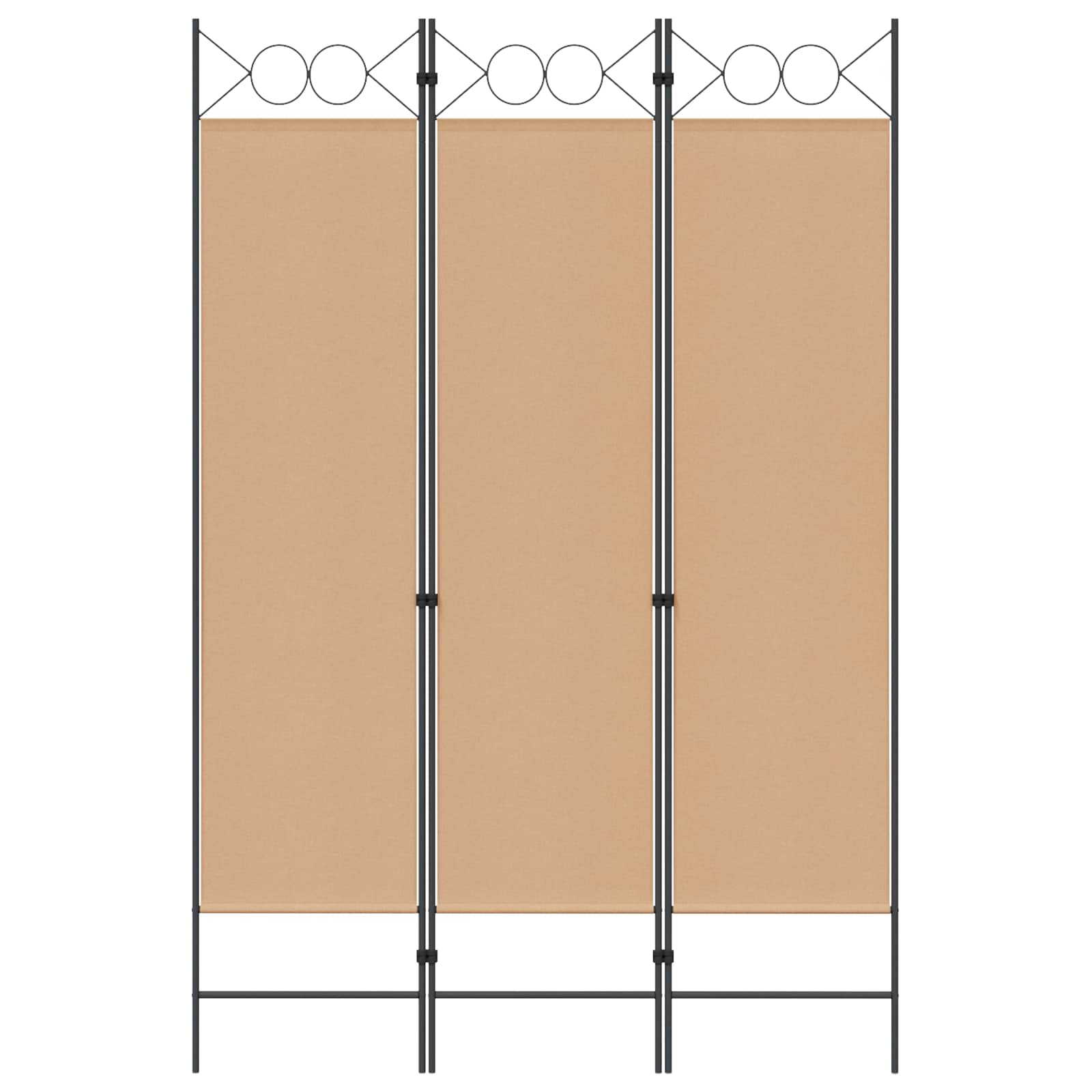 3-Panel Room Divider Beige 120 x 180 cm Stof