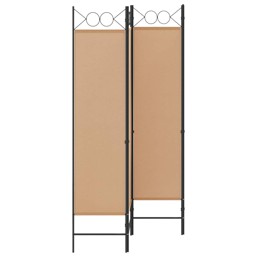 4-panelen roomdivider Beige 160 x 180 cm Stof