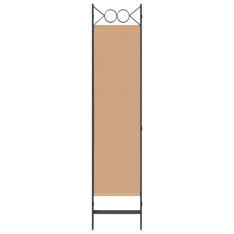 4-panelen roomdivider Beige 160 x 180 cm Stof