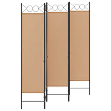 5-Panel Room Divider Beige 200 x 180 cm Stof