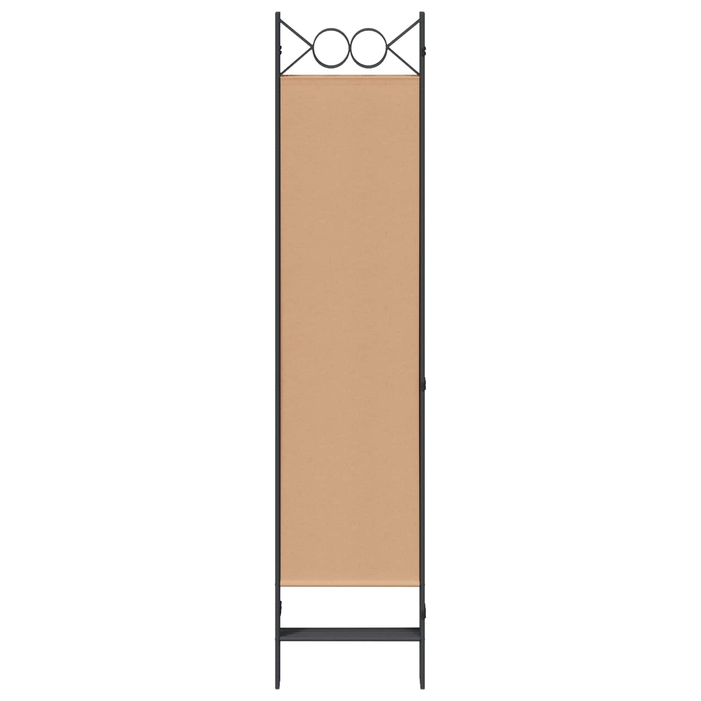 5-Panel Room Divider Beige 200 x 180 cm Stof