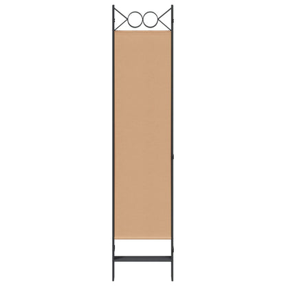 5-Panel Room Divider Beige 200 x 180 cm Stof