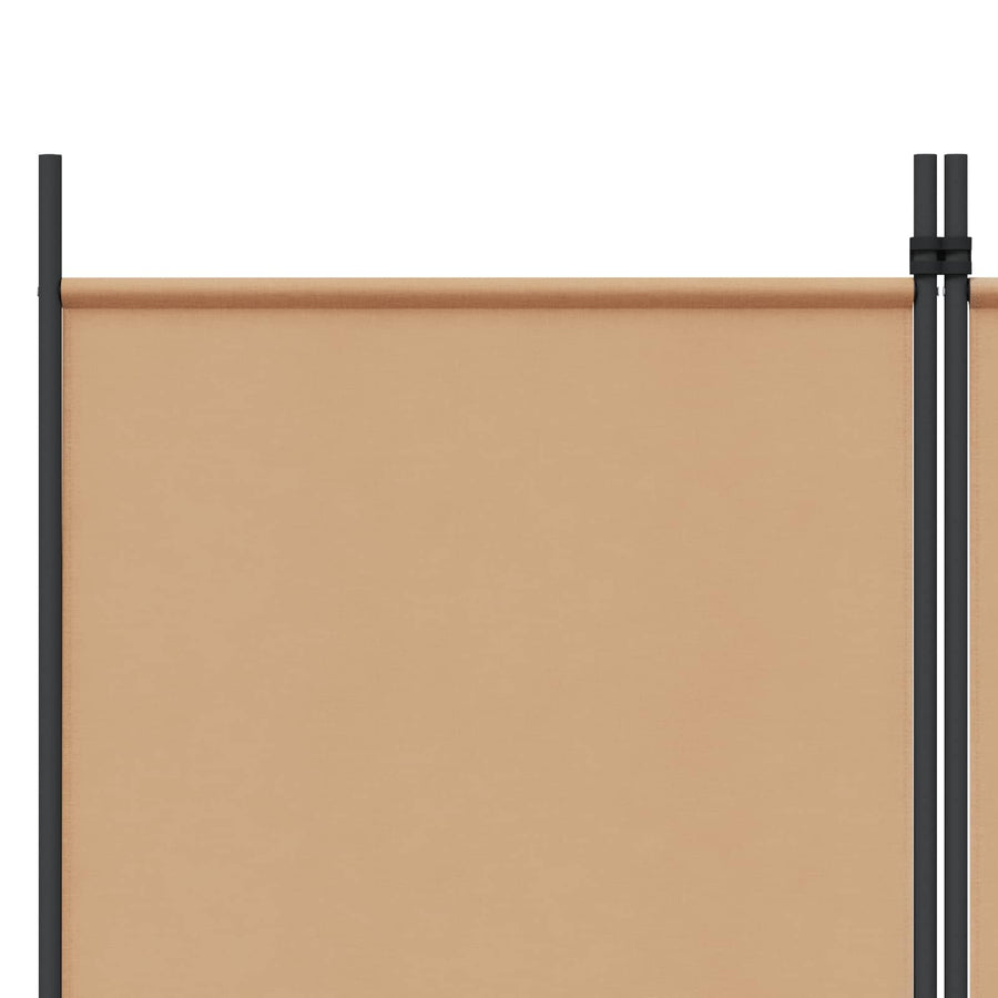 4-panelen roomdivider Beige 200 x 180 cm Stof
