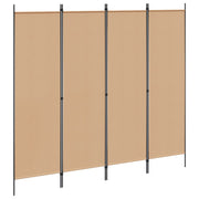 Kamerscherm 4 panelen beige 200x180 cm stof
