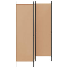 4-panelen roomdivider Beige 200 x 180 cm Stof