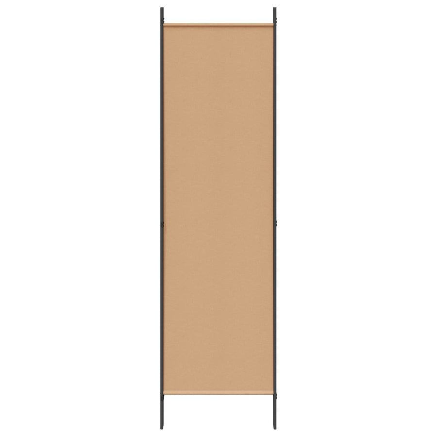 4-panelen roomdivider Beige 200 x 180 cm Stof
