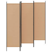 5-Panel Room Divider Beige 250 x 180 cm Stof