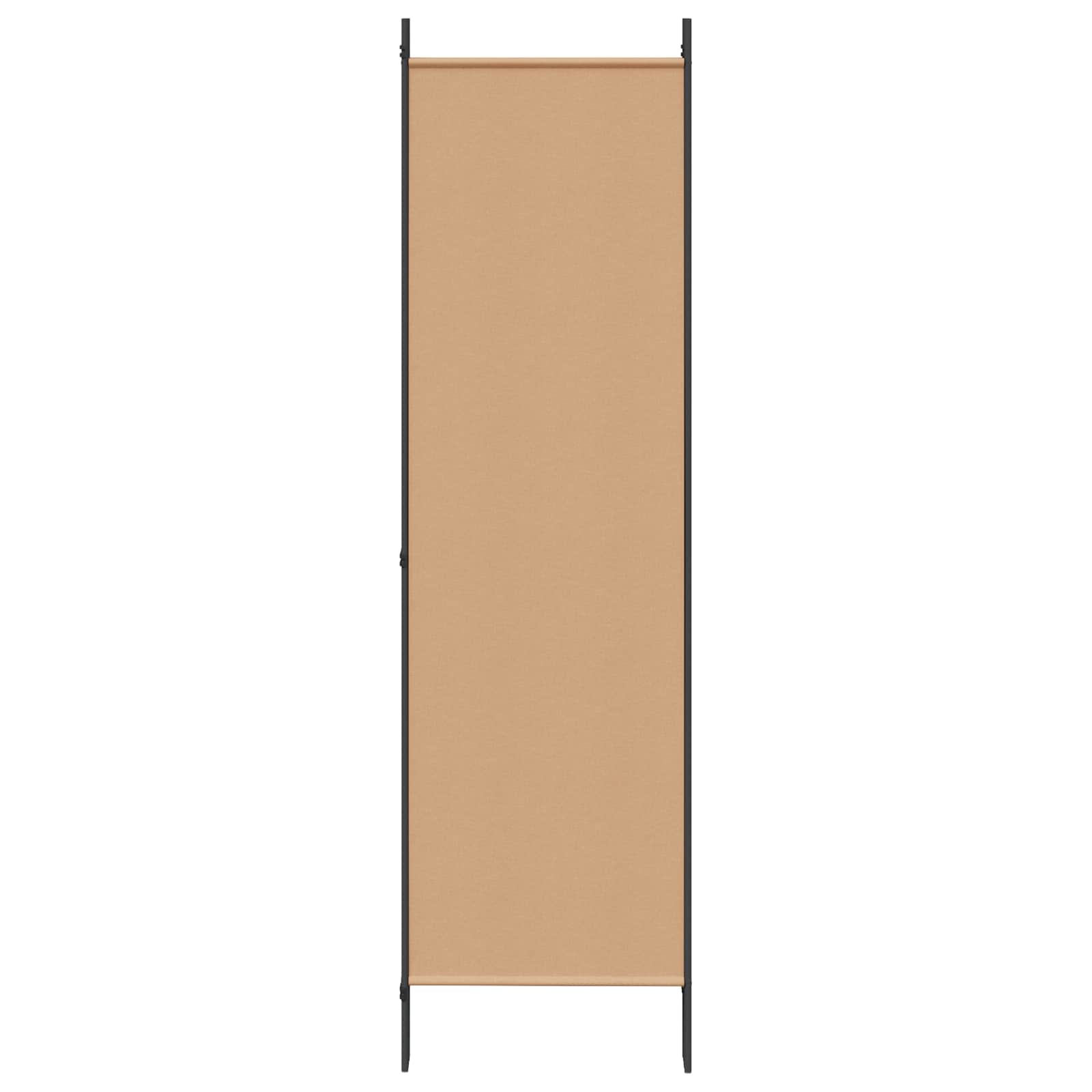 5-Panel Room Divider Beige 250 x 180 cm Stof