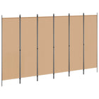 Kamerscherm 6 panelen 300x180 cm beige