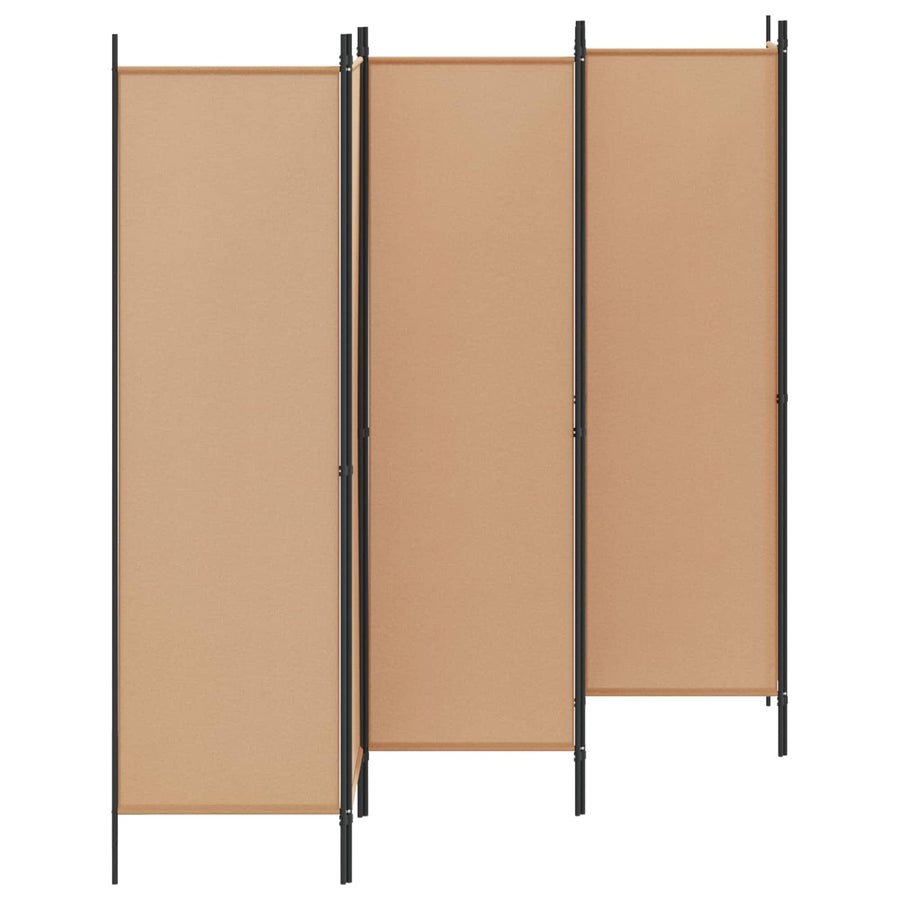 6-Panelen Kamerscherm Beige 300 x 180 cm Stof