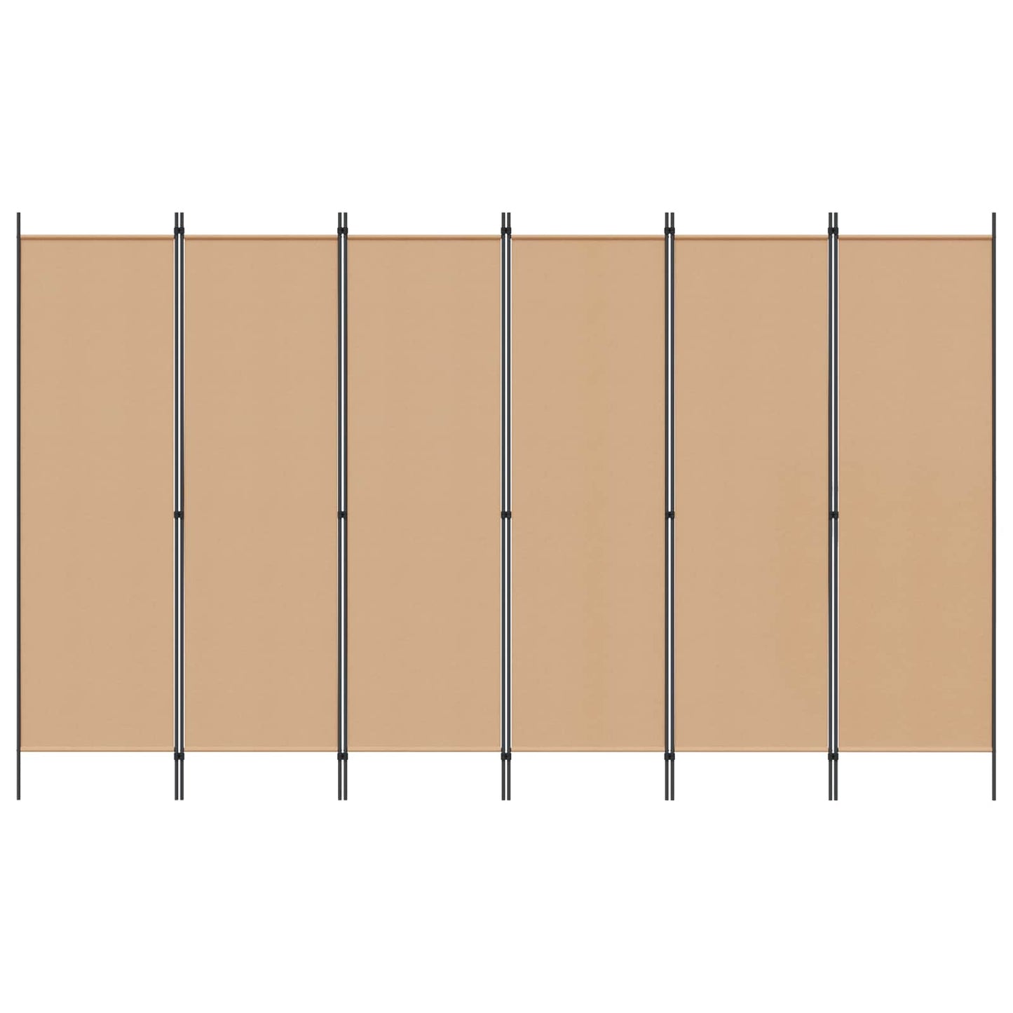 6-Panelen Kamerscherm Beige 300 x 180 cm Stof