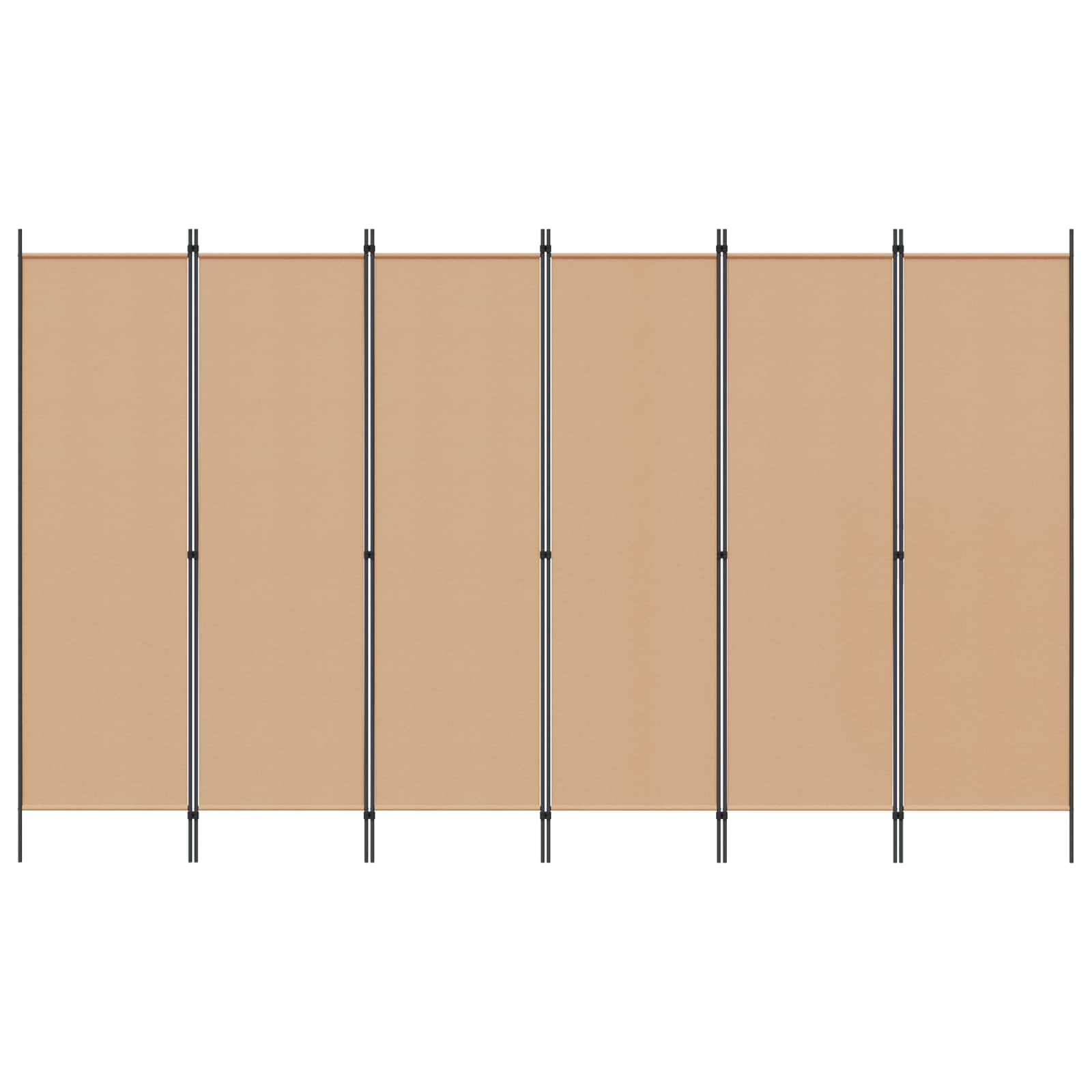 6-Panelen Kamerscherm Beige 300 x 180 cm Stof