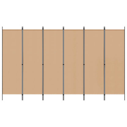6-Panelen Kamerscherm Beige 300 x 180 cm Stof