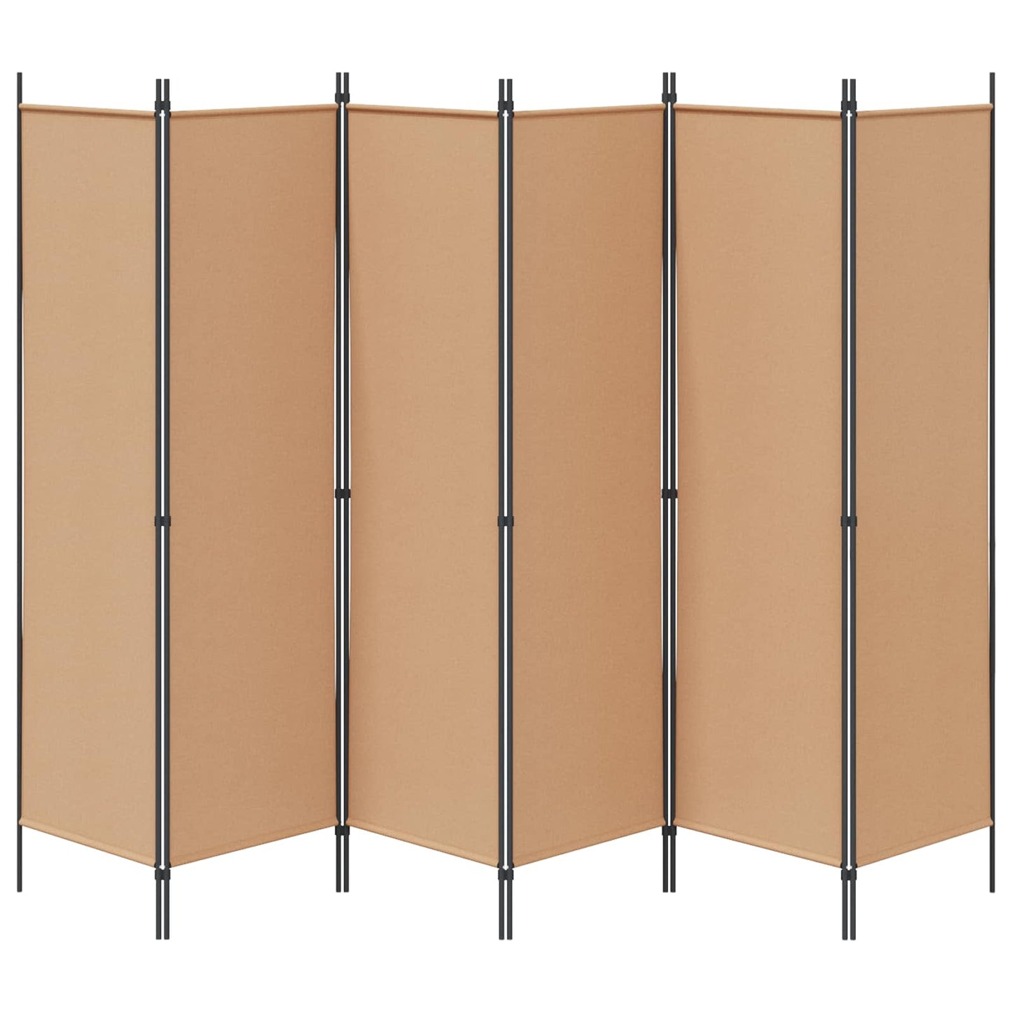 6-Panelen Kamerscherm Beige 300 x 180 cm Stof