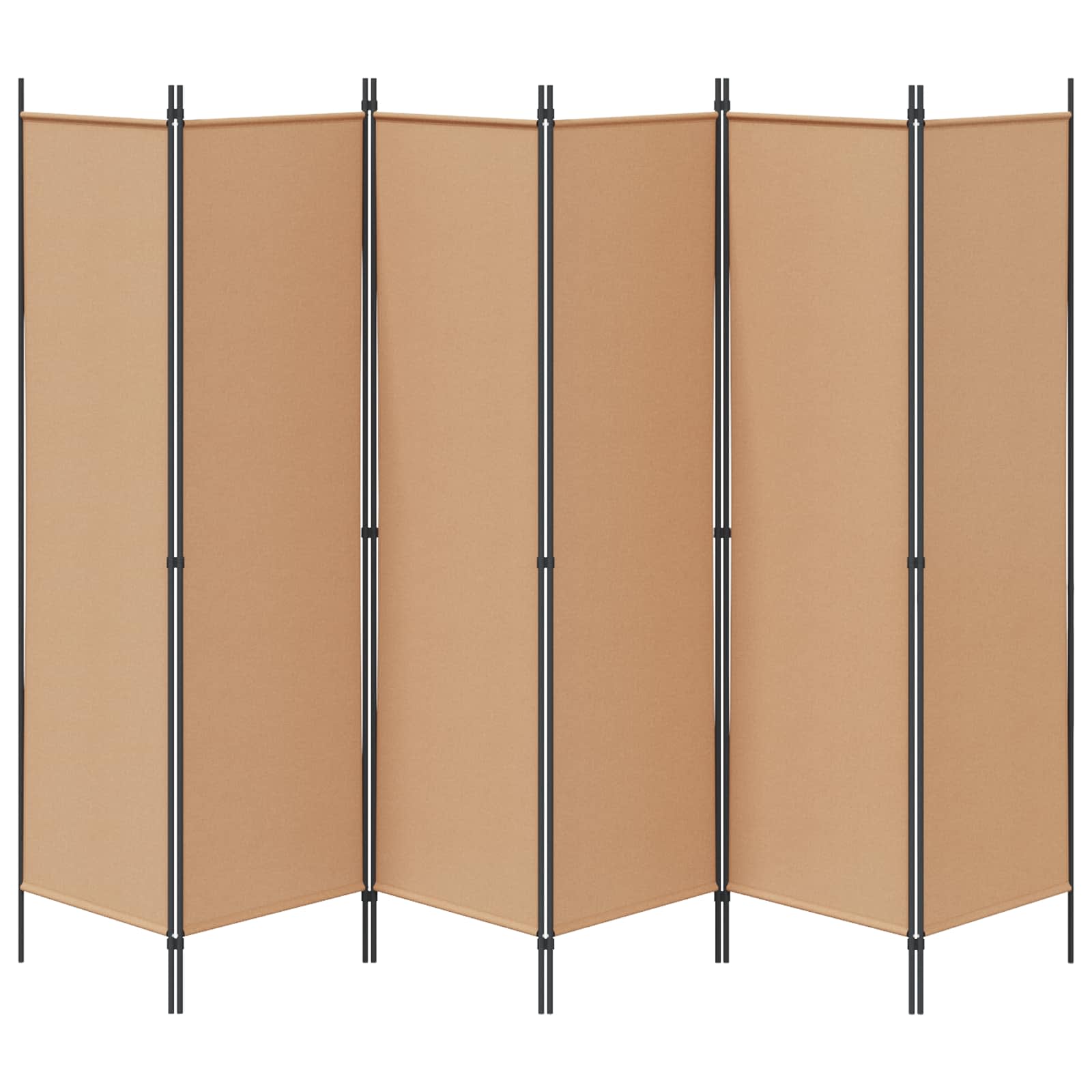 6-Panelen Kamerscherm Beige 300 x 180 cm Stof
