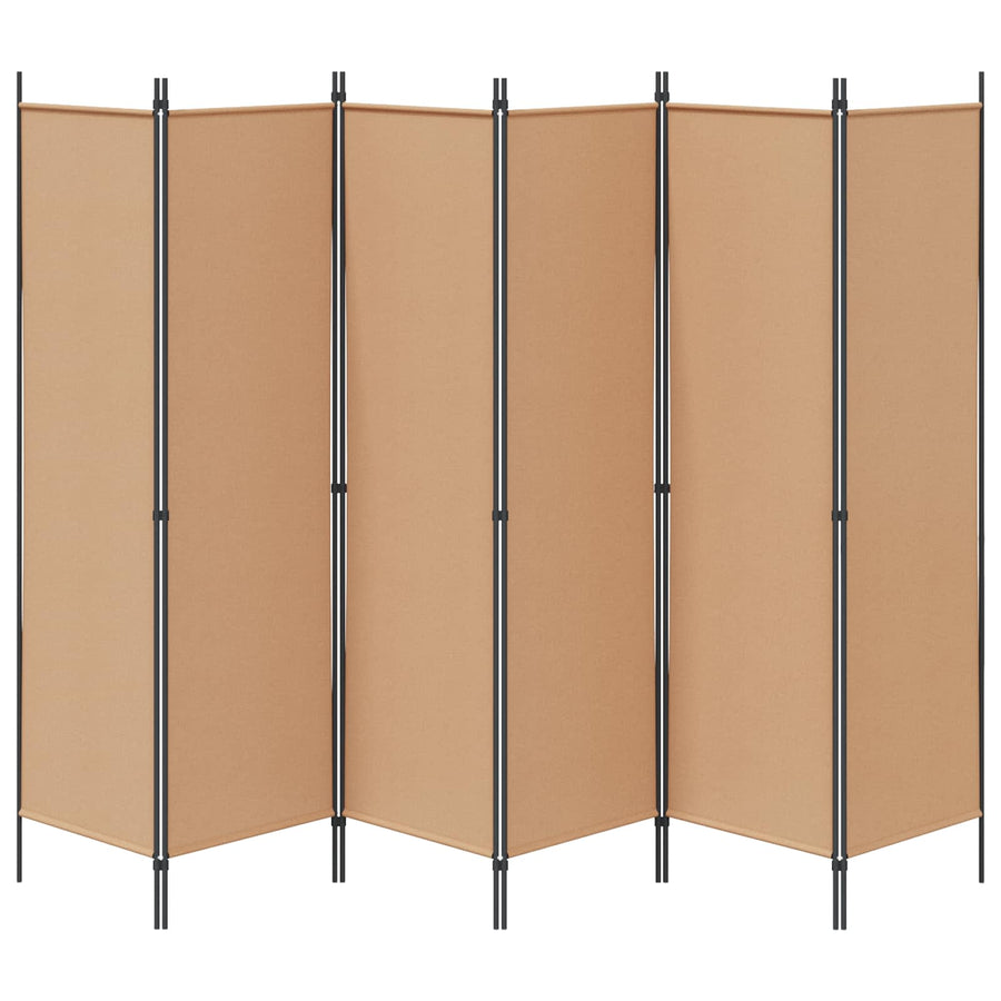 6-Panelen Kamerscherm Beige 300 x 180 cm Stof