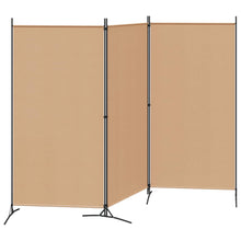 3-Panel Room Divider Beige 260 x 180 cm Stof