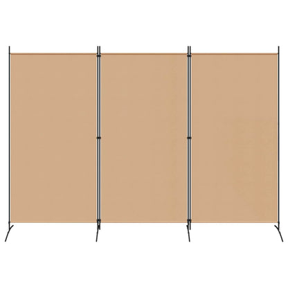 3-Panel Room Divider Beige 260 x 180 cm Stof