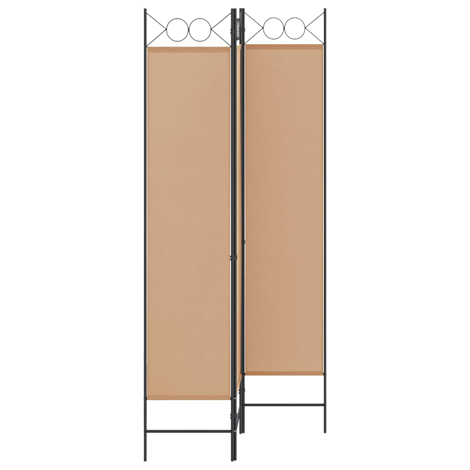 3-Panel Room Divider Beige 120 x 200 cm Stof