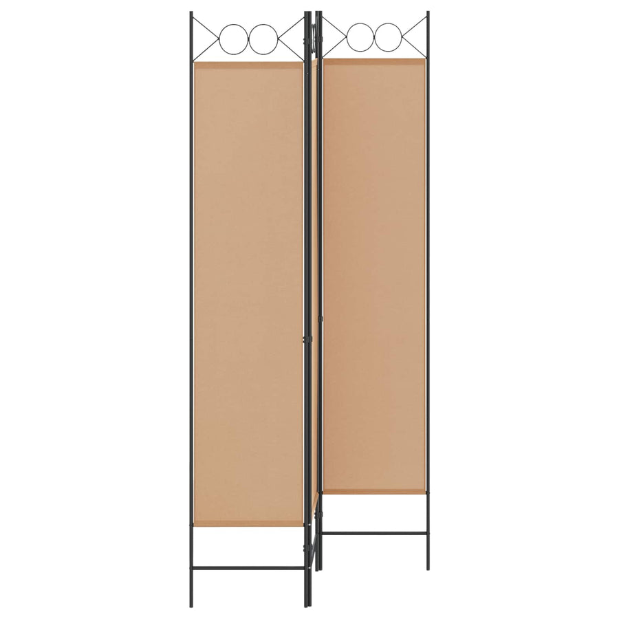3-Panel Room Divider Beige 120 x 200 cm Stof