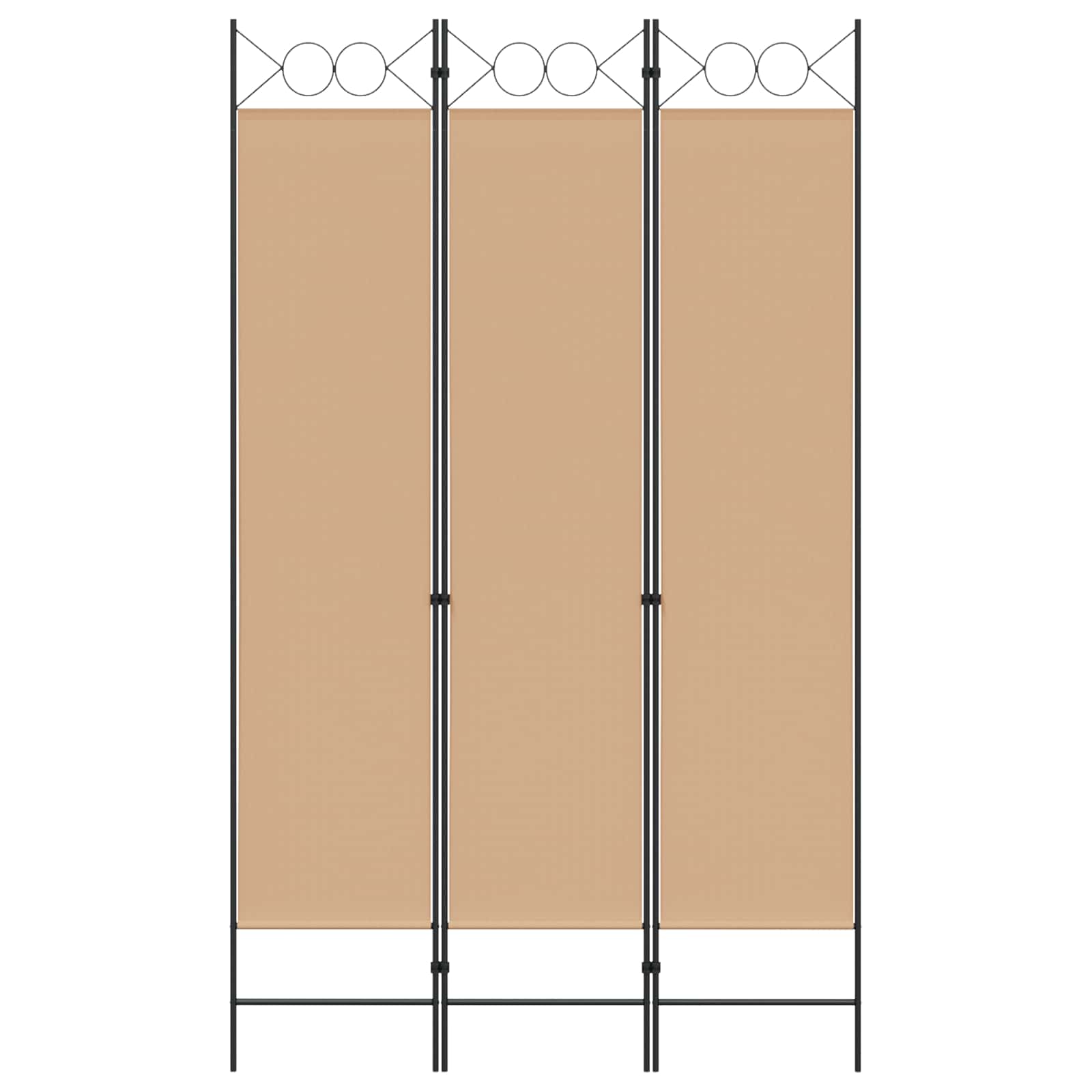 3-Panel Room Divider Beige 120 x 200 cm Stof