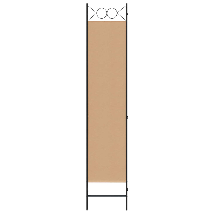 3-Panel Room Divider Beige 120 x 200 cm Stof