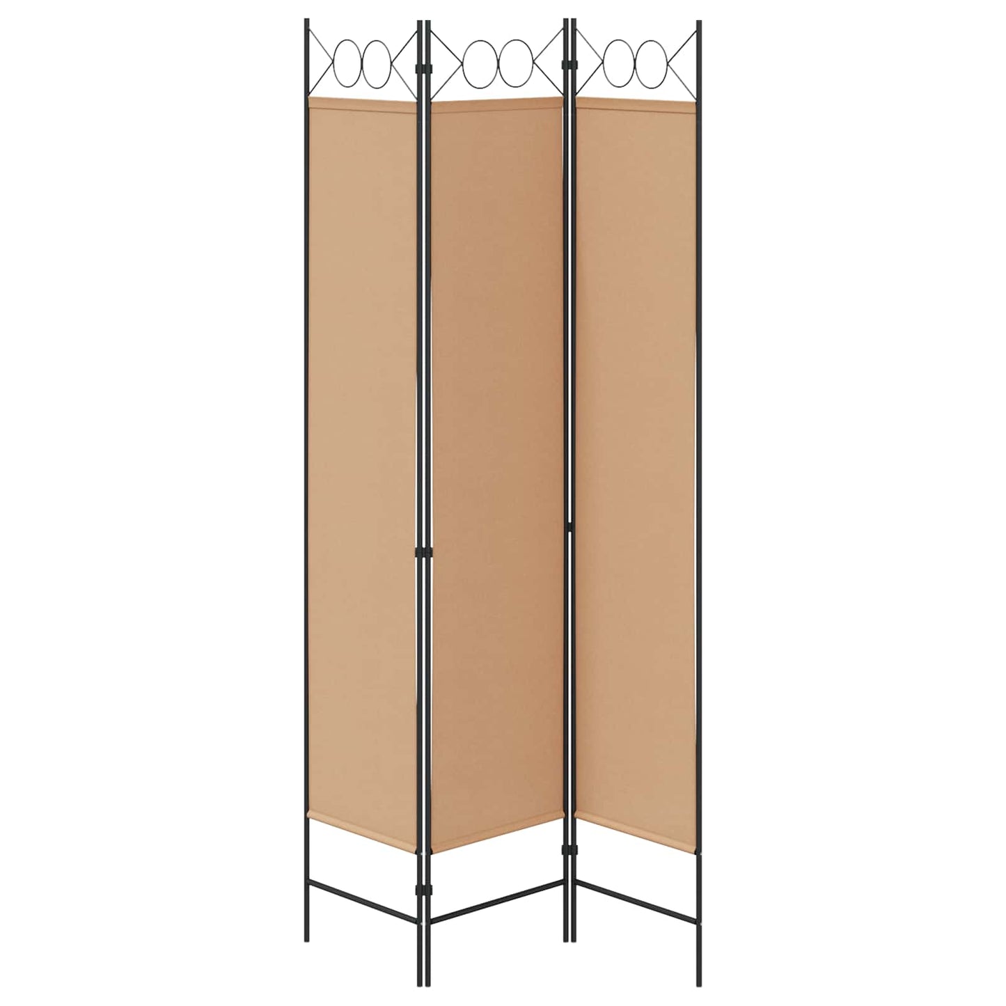 3-Panel Room Divider Beige 120 x 200 cm Stof