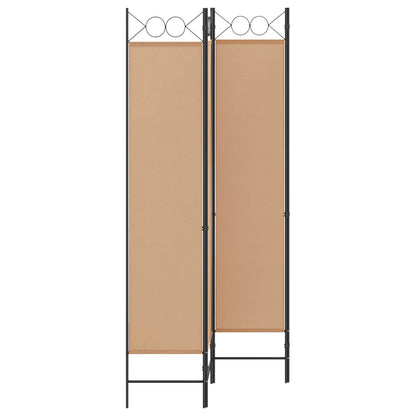 4-panelen roomdivider Beige 160 x 200 cm Stof