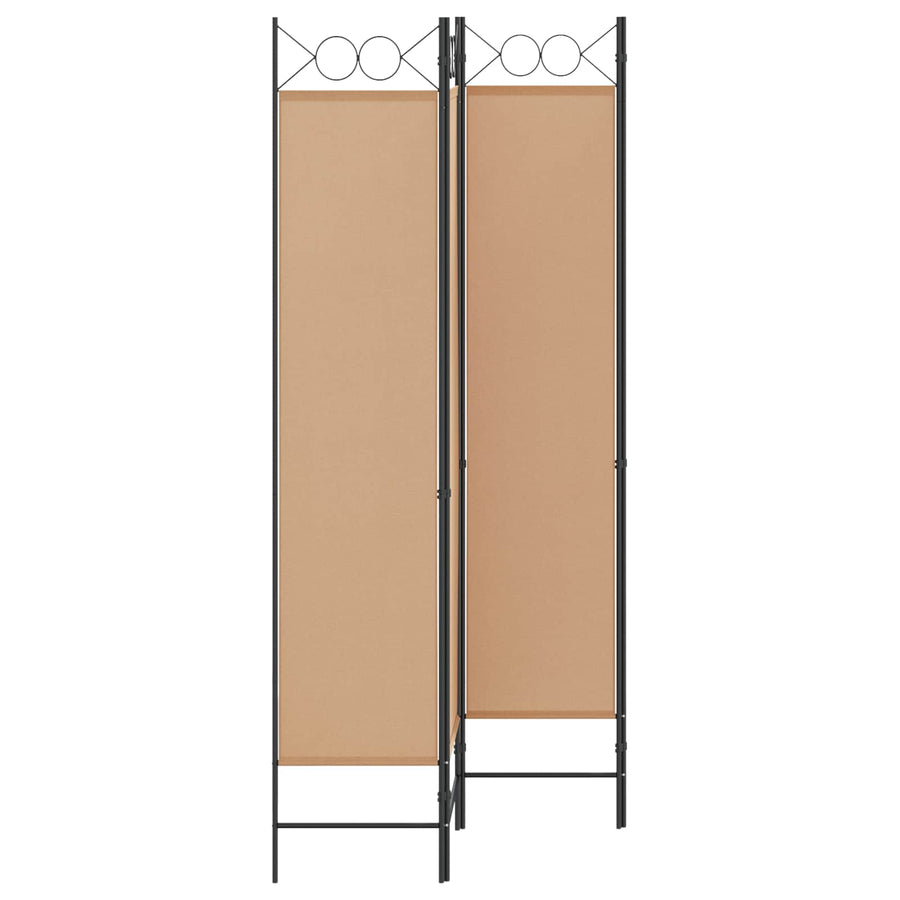4-panelen roomdivider Beige 160 x 200 cm Stof