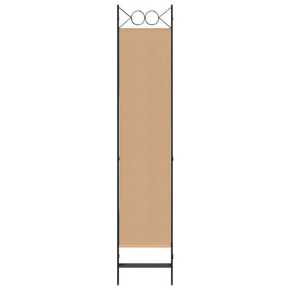 4-panelen roomdivider Beige 160 x 200 cm Stof