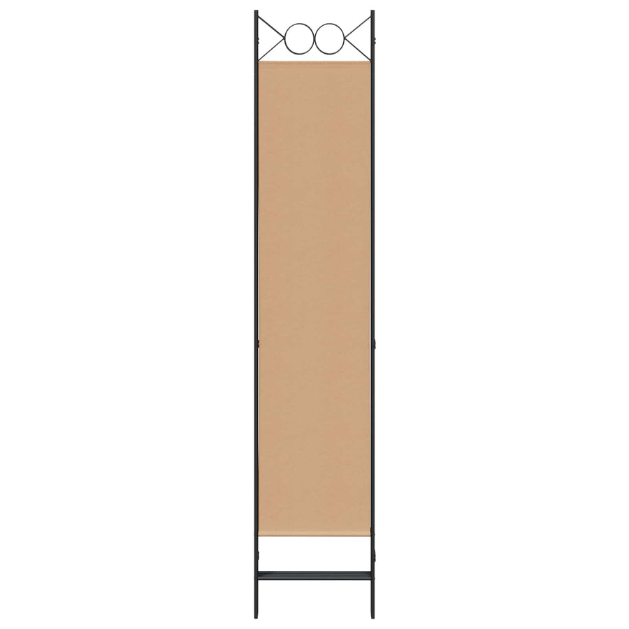 4-panelen roomdivider Beige 160 x 200 cm Stof