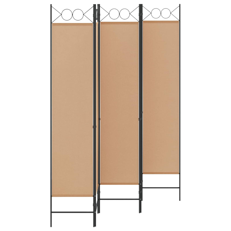 5-Panel Room Divider Beige 200 x 200 cm Stof