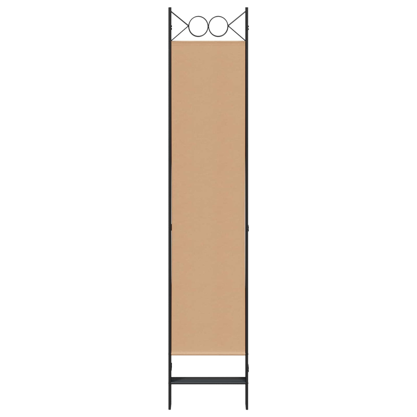 5-Panel Room Divider Beige 200 x 200 cm Stof
