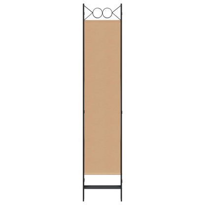 5-Panel Room Divider Beige 200 x 200 cm Stof