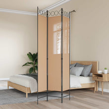3-Panel Room Divider Beige 120 x 220 cm Stof