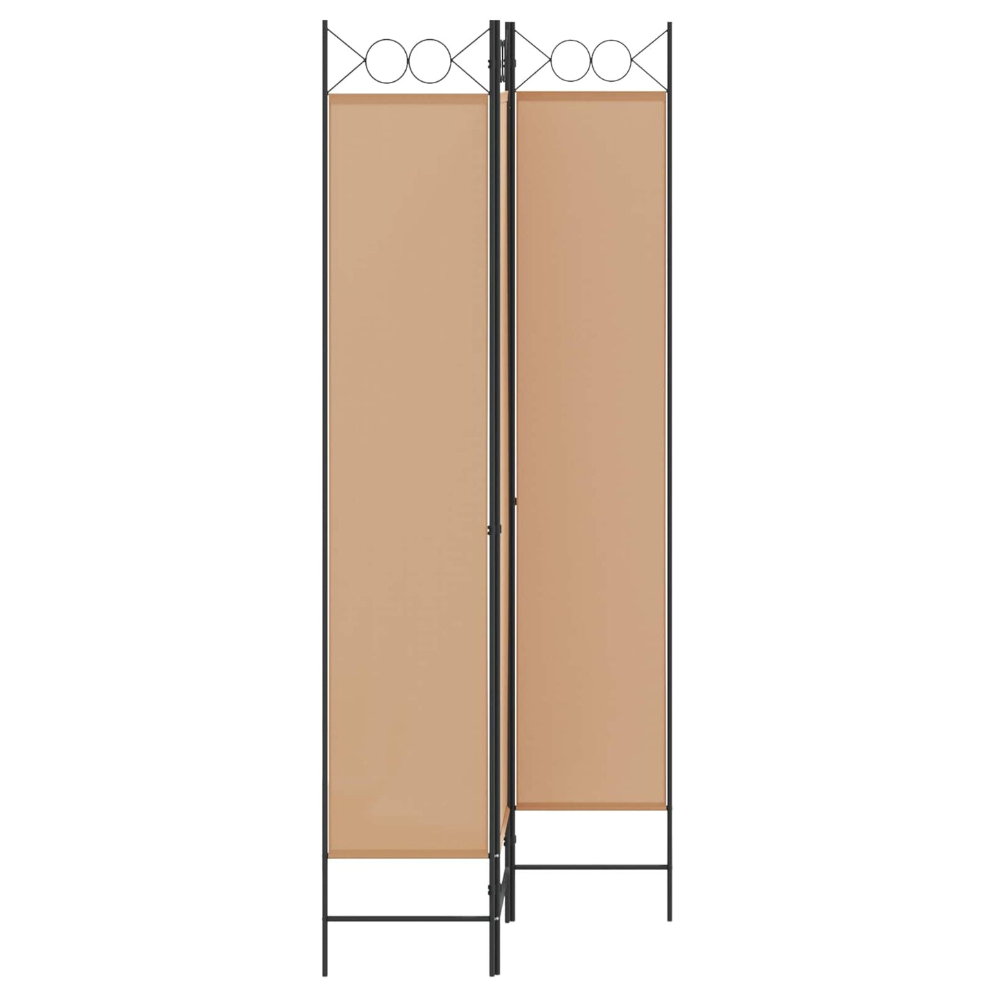 3-Panel Room Divider Beige 120 x 220 cm Stof