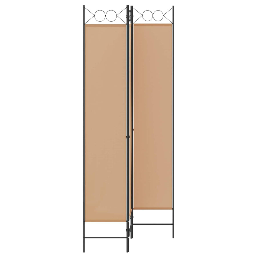 3-Panel Room Divider Beige 120 x 220 cm Stof