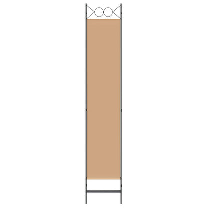 3-Panel Room Divider Beige 120 x 220 cm Stof