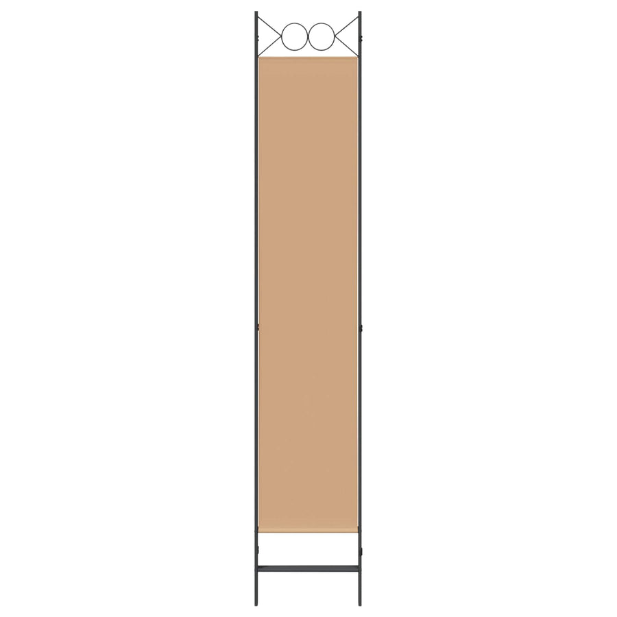 3-Panel Room Divider Beige 120 x 220 cm Stof