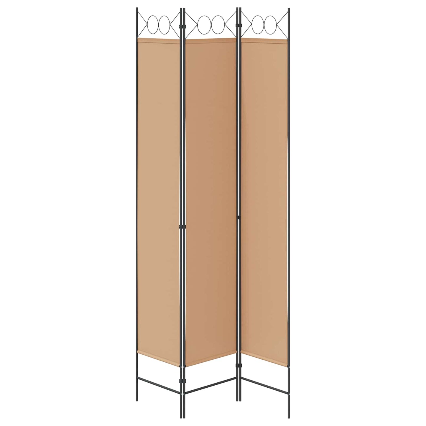 3-Panel Room Divider Beige 120 x 220 cm Stof