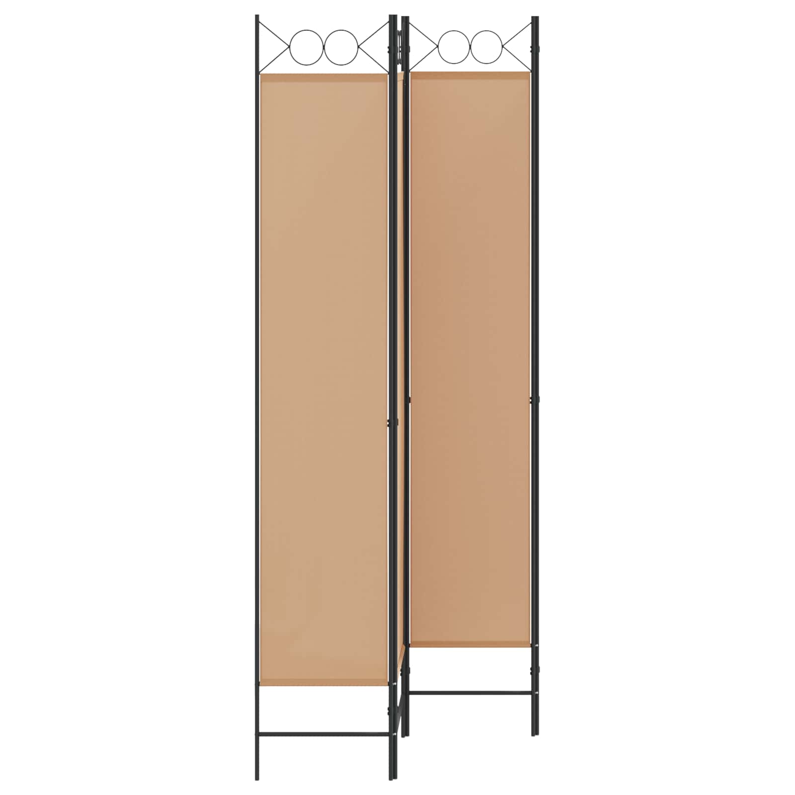 4-panelen roomdivider Beige 160 x 220 cm Stof