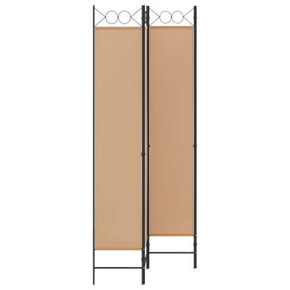 4-panelen roomdivider Beige 160 x 220 cm Stof