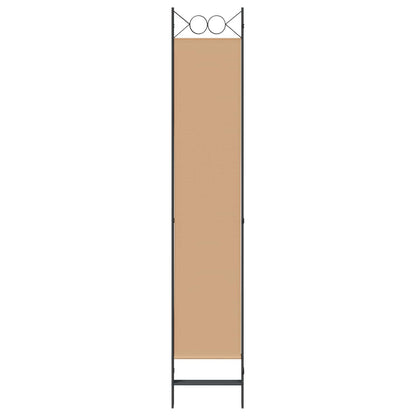4-panelen roomdivider Beige 160 x 220 cm Stof