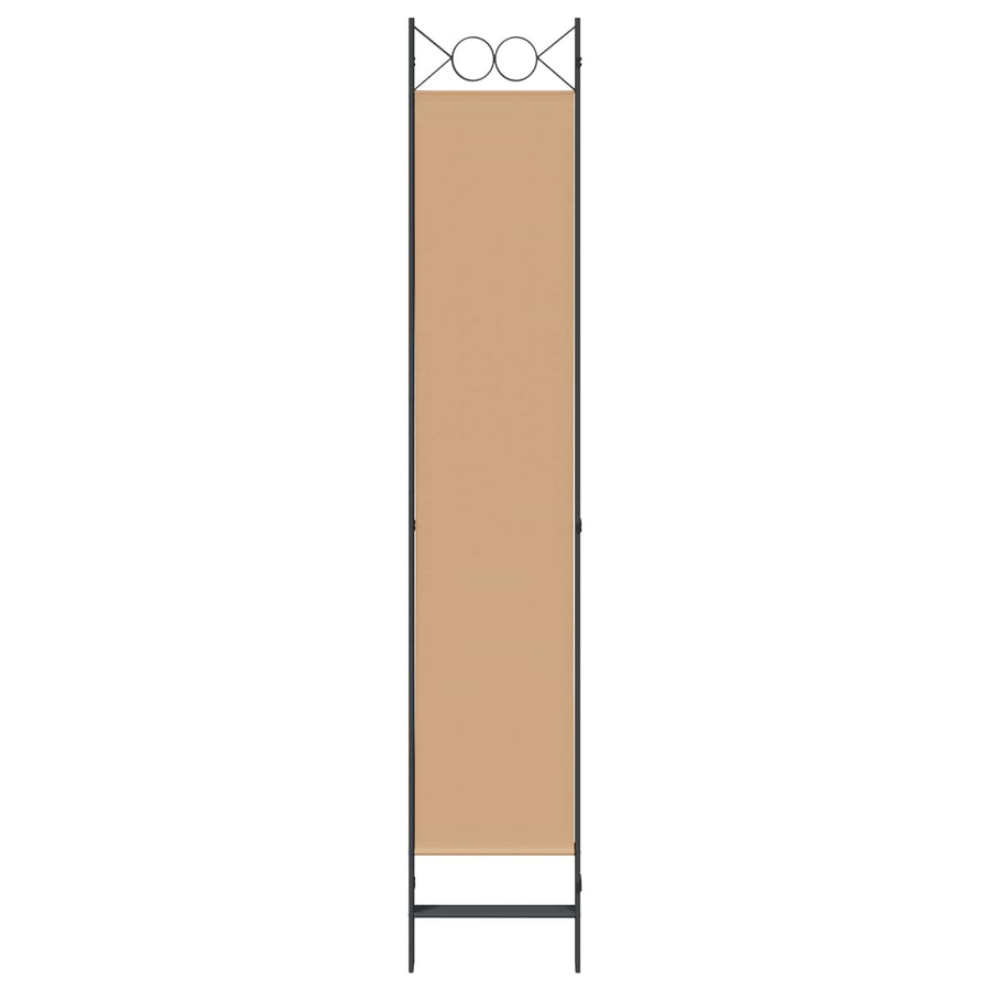 4-panelen roomdivider Beige 160 x 220 cm Stof