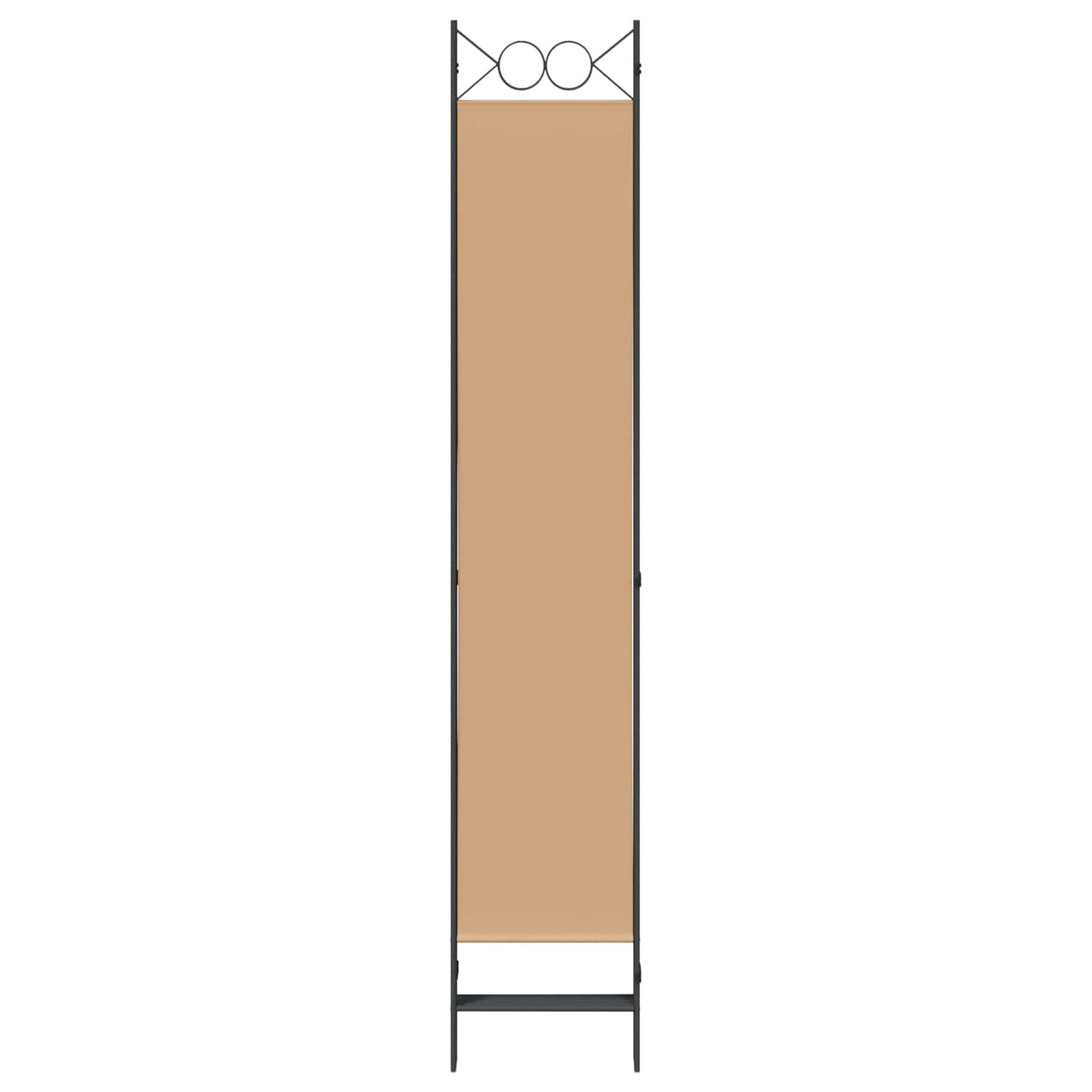 5-Panel Room Divider Beige 200 x 220 cm Stof