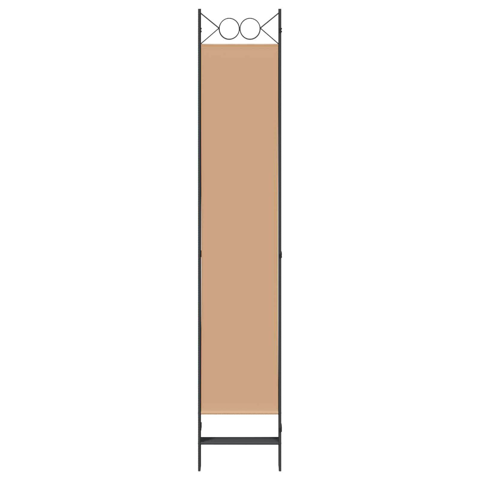 5-Panel Room Divider Beige 200 x 220 cm Stof