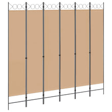 6-Panelen Kamerscherm Beige 240 x 220 cm Stof
