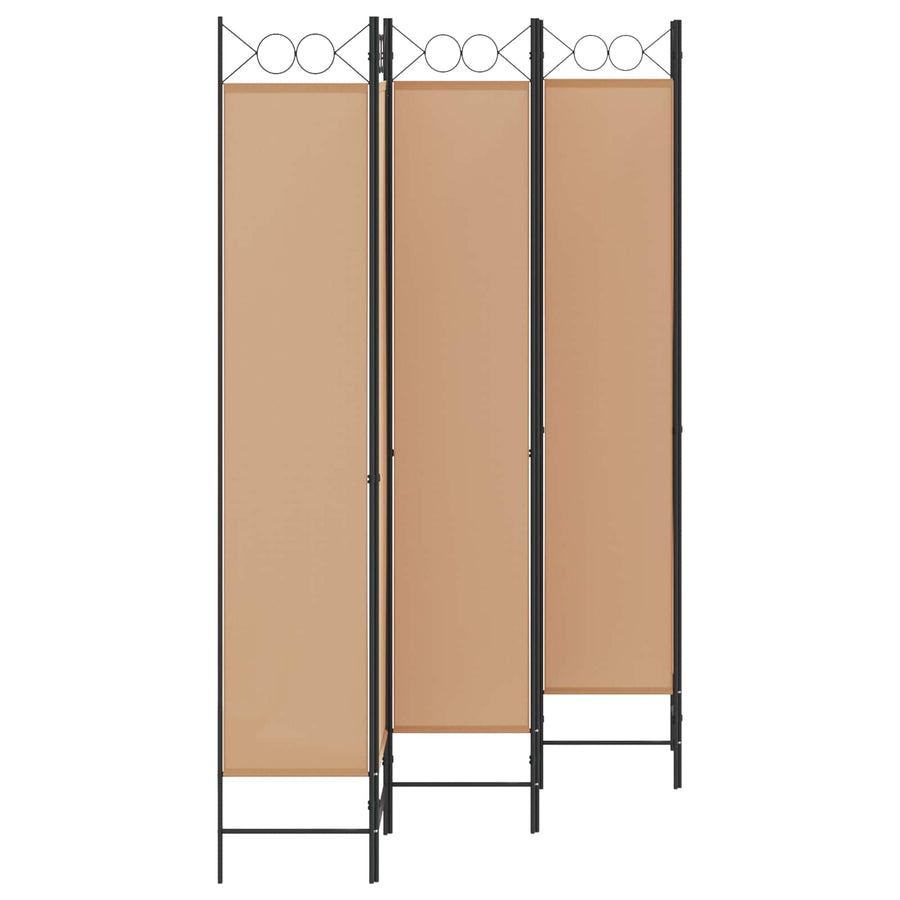 6-Panelen Kamerscherm Beige 240 x 220 cm Stof